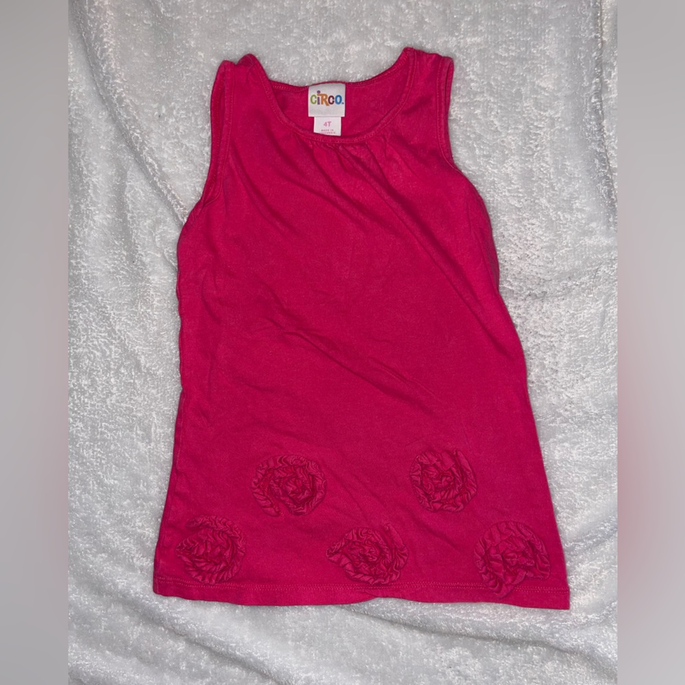 Circo girls pink long tank top